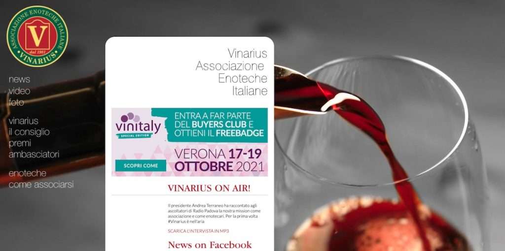 Vinarius: il 18 ottobre un convegno a Vinitaly Special Edition 2021
