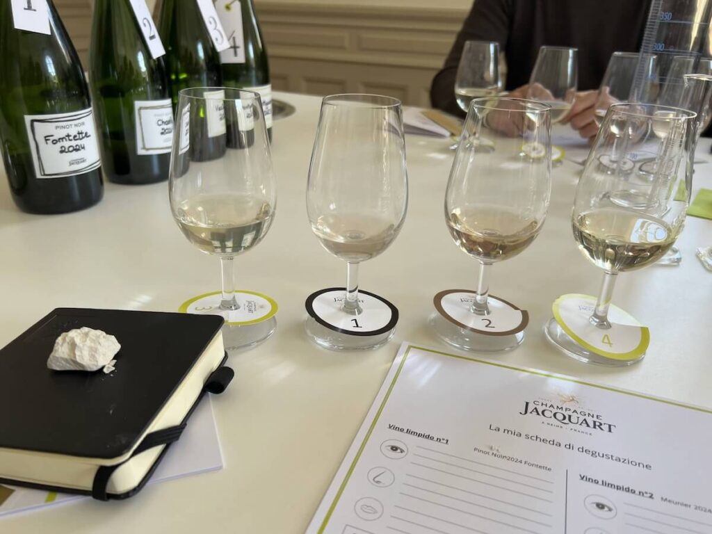 Immerse yourself in the world of Champagne. Explore its aromas, flavors, and views of the Reims hills. Maison Jacquart Ateliers Mosaïque