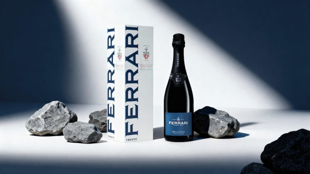 A makeover at Ferrari Trento. In the restyling of its Classic Line, Ferrari Brut Gets a New Look: Trentodoc World Champion of Blanc de Blancs