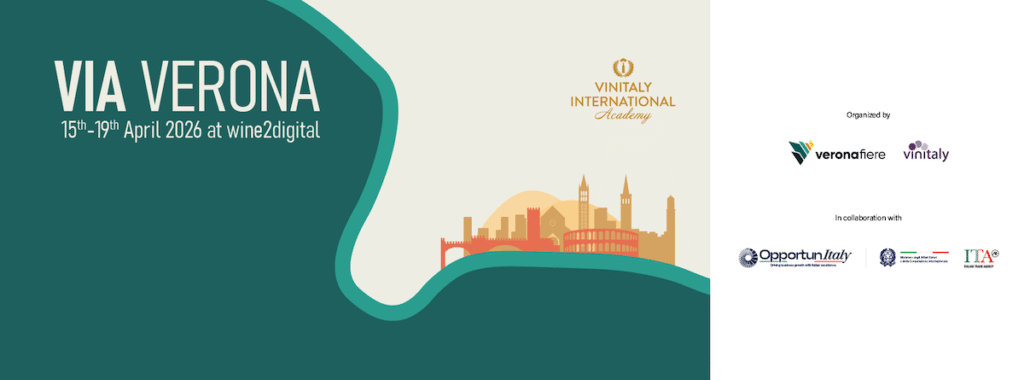 Vinitaly International Academy in Verona, April 2026, for the Italian Wine Ambassador course: global training, masterclasses, certification.