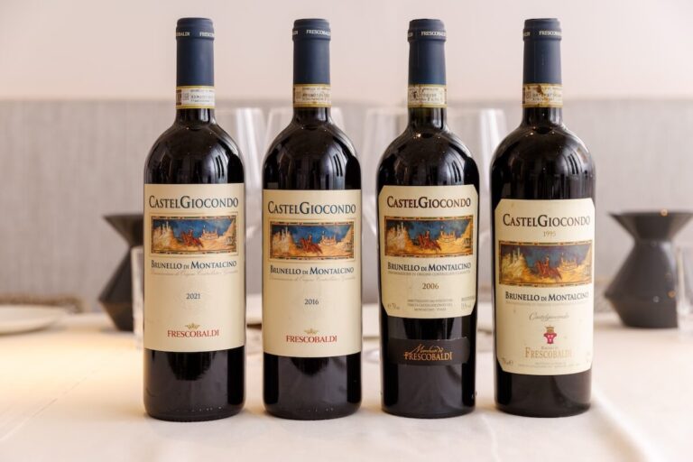A vertical tasting of four CastelGiocondo vintages led by Lamberto Frescobaldi reveals the evolution of Brunello and Montalcino.