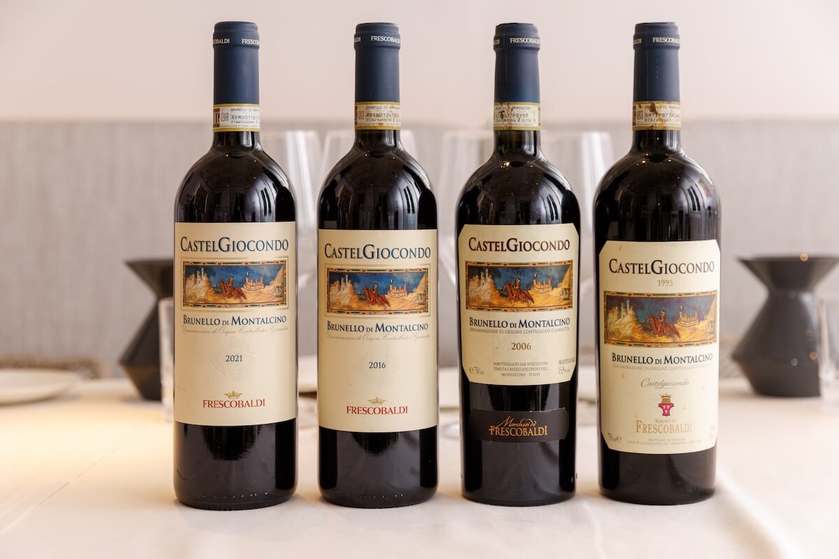 A vertical tasting of four CastelGiocondo vintages led by Lamberto Frescobaldi reveals the evolution of Brunello and Montalcino.
