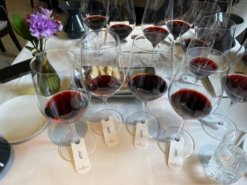 A vertical tasting of four CastelGiocondo vintages led by Lamberto Frescobaldi reveals the evolution of Brunello and Montalcino.