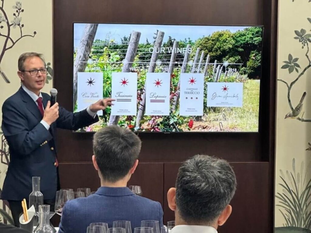 Castello del Terriccio presents a nine‑vintage Lupicaia vertical at 67 Pall Mall Singapore, strengthening its international positioning.