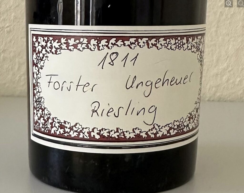 Catawiki mette all’asta fino al 3 agosto un rarissimo Forster Ungeheuer Riesling del 1811, il più antico Riesling tedesco in Europa.