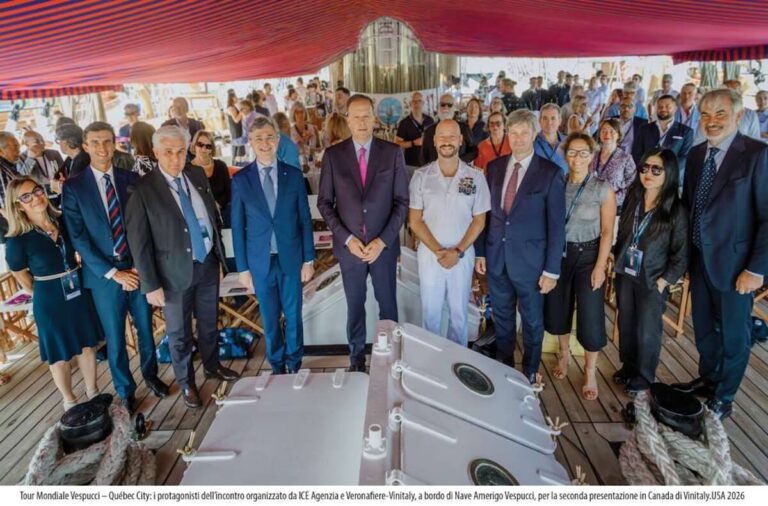 Vinitaly and Amerigo Vespucci together in Canada: Italian wine charts a new important course for North America.