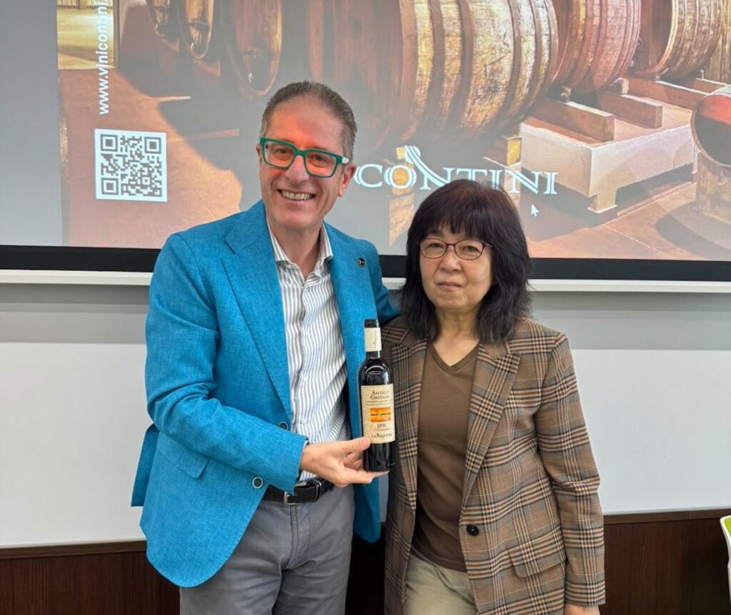 Masterclass con Avico e Grando, cene e MeDiet Japan: Cantina Contini 1898 porta Vernaccia di Oristano e Karmis sul mercato giapponese.