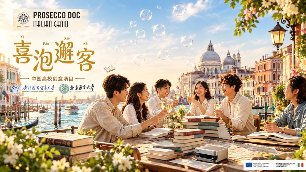 Nel primo semestre 2026 il Prosecco Doc cresce di oltre il 30% in Cina. A Pechino oltre 100 studenti reinventano le bollicine.